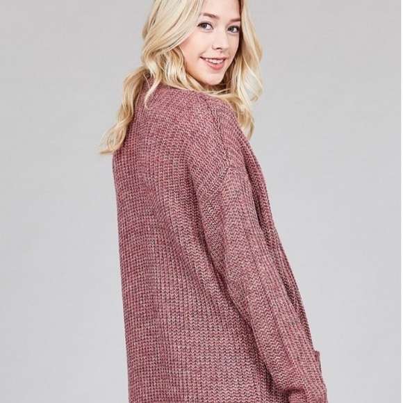 HP🛍Pink cardigan knit long sleeve sweater - Picture 3 of 4